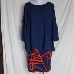 Lularoe Short Striped Geometric Pattern Skirt